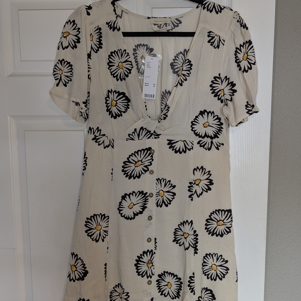 Floral Cream Mini Dress